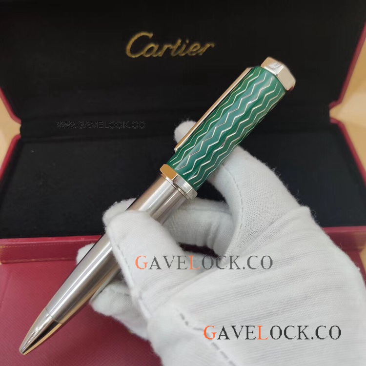High Quality Cartier Santos Dumont De Ballpoint Pen Green Pen